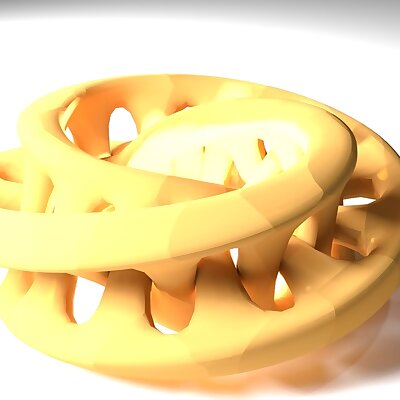 Interlocking 3D Moebius Sculpture