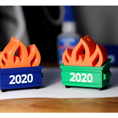 Multicolor 2020 Dumpster Fire Ornament