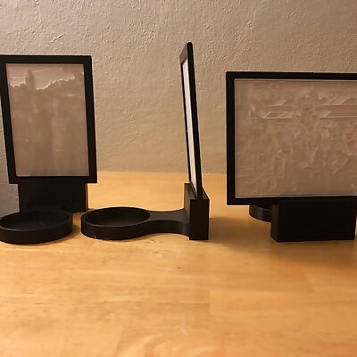 Lithophane Stand with 3 Candle Holder 4x6 photo frame and 5x7 photo frame