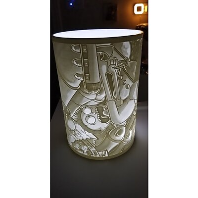 XL RICK AND MORTY MONTAGE LAMP SHADE LITHOPHANE