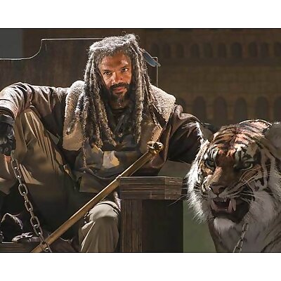 The Walking Dead King Ezekiel and Shiva Lithophane