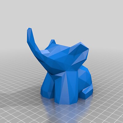 Cute Low Poly Elephant fixed