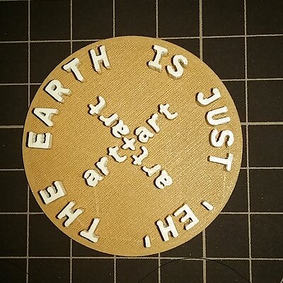 Earth Without Art Text Plate