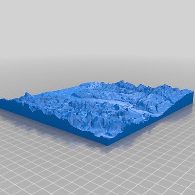 3D map of the Rhein valley around Basel Switzerland