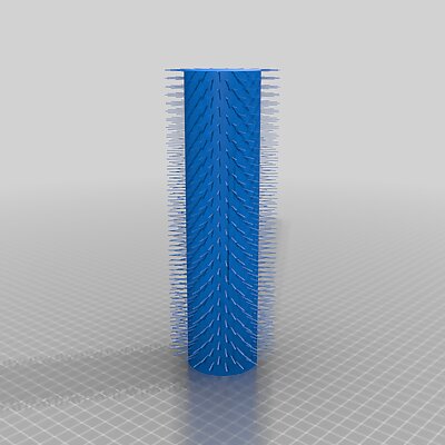 cylindrical tall hairy vase