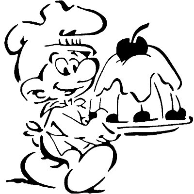 Chef Smurf stencil