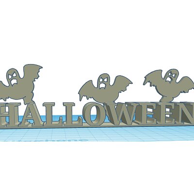 Halloween Schriftzug mit Geister
