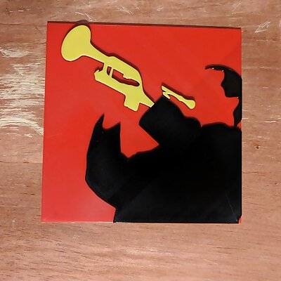 Multicolor Louis Armstrong print for single extruder printers