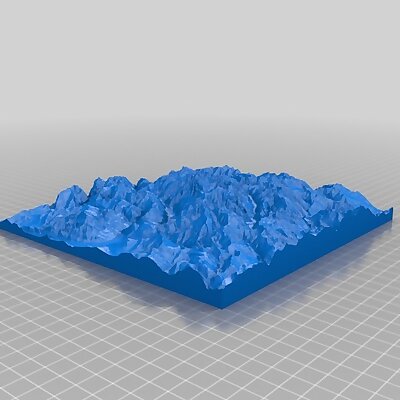 3D map of Mont Blanc massif