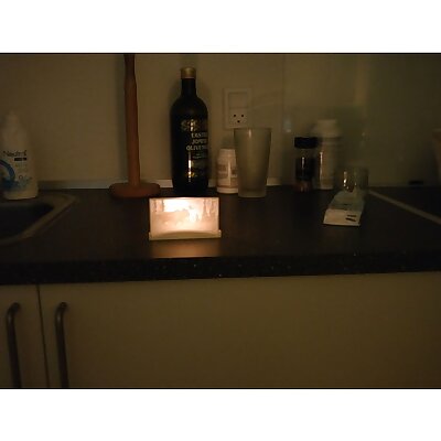 Lithophane holder with tealight for 100mm Lithophanes