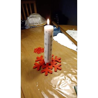 christmas candlelight holder snowflake
