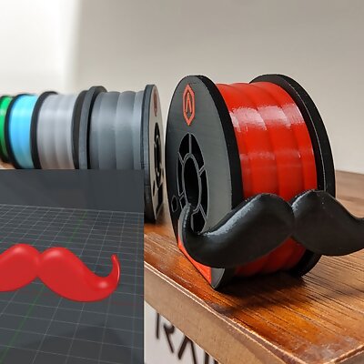 Spoolio Mustache  Raise3D Spooly Costume