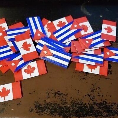 multi material CANADACUBA flags