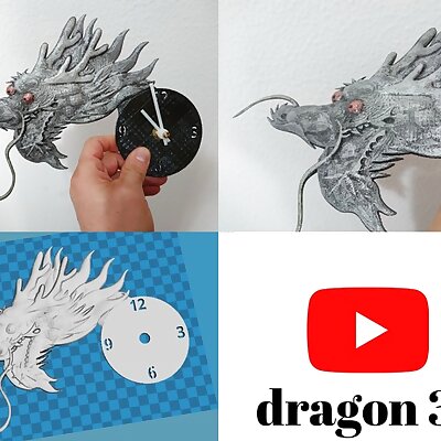 Reloj Dragon en relieve
