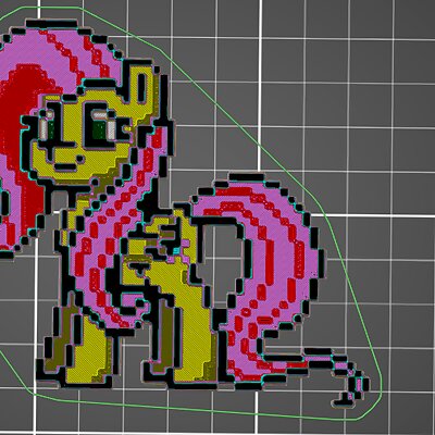 PonyTown My Little Pony Fluttershy 3D picture no MMU