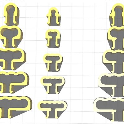 Cable clip collection for aluminium extrusions 40 mm and 45 mm