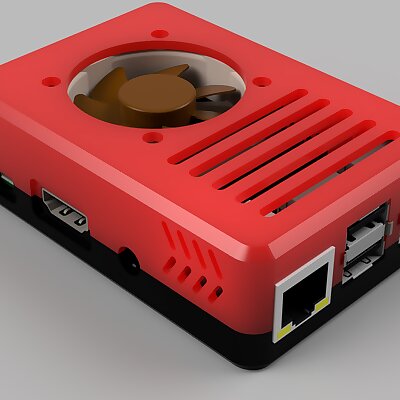 Raspberry Pi 3B case with fan