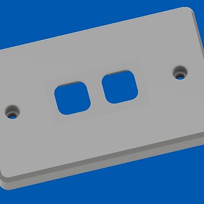Switch Wall Plate  Double 25mm