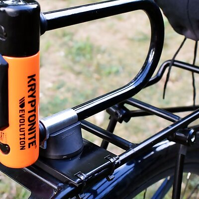 Kryptonite lock adapter for bicycle rack