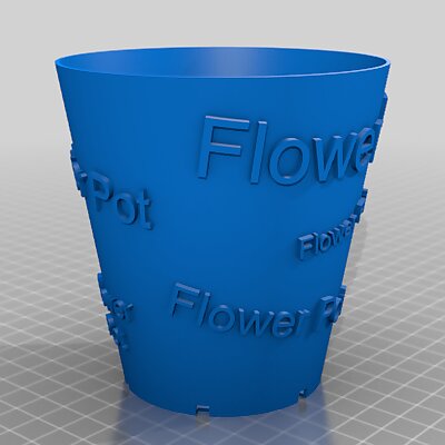 worded Flower pot