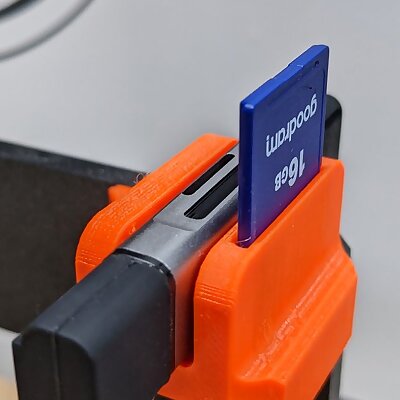 Integrated SD Card and reader storage for Prusa MK3S