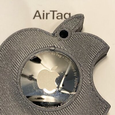 Apple shaped Apple Airtag Holder SnapFit key ring hole