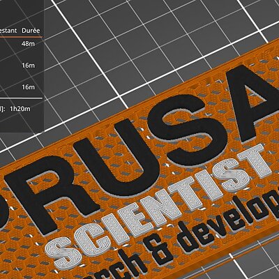 Prusa sign SCIENTISThoneycomb background