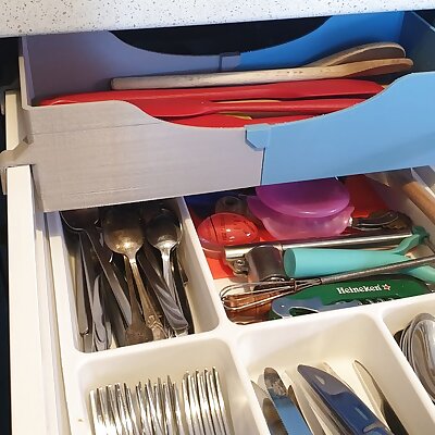 Inner rail basket for IKEA MAXIMERA kitchen drawer  no glue