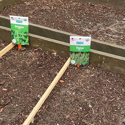 Garden seed packet sign