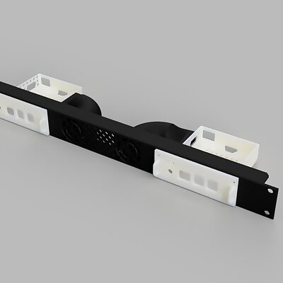 Well cooled double rack mount for Raspberry Pis