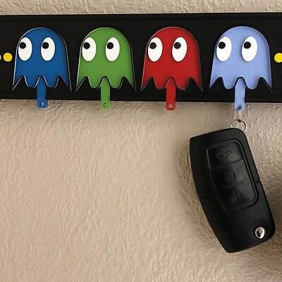 Pac Man Key Holder No MU Required  magnets added