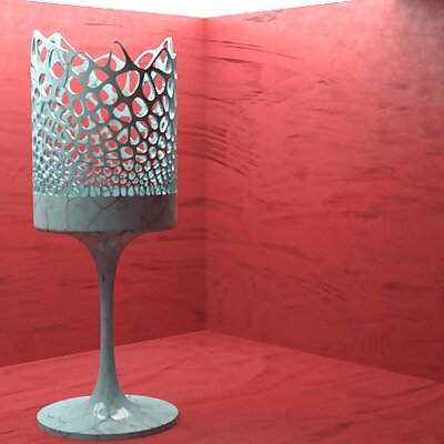 Organic Voronoi candle holder or chalice