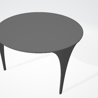 Elegant threelegged table