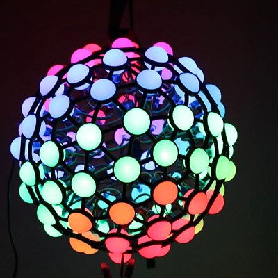 Ws2812 illuminated Sphere with Ping Pong Balls  Covid Style