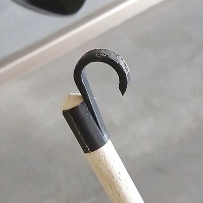 Spoon hook for kitchen rail