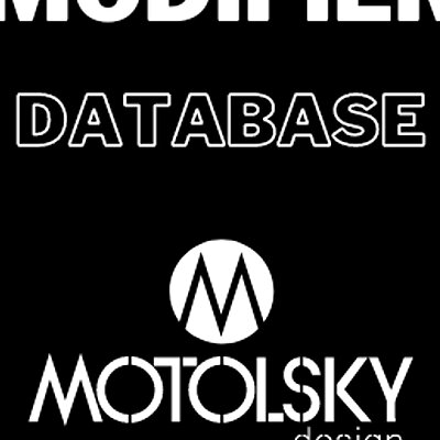 Modifier database