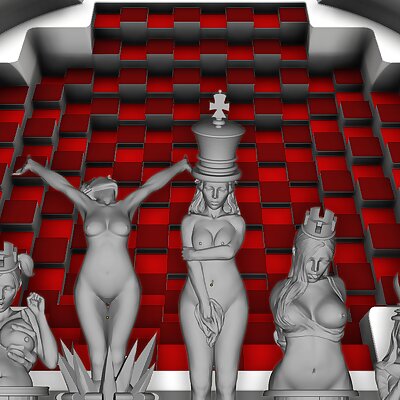 4 Player Chess Board  Nude Chess Set