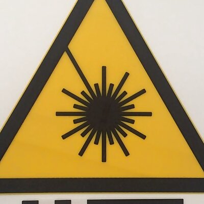 Laser Warning Sign Laserwarnzeichen