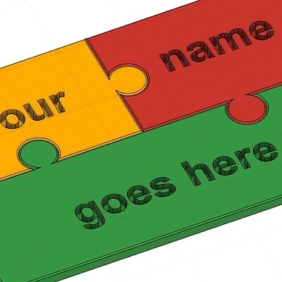 Door Puzzle Nametag 26 names Customisable