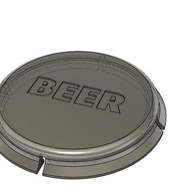 Can lids with name or just text BEER