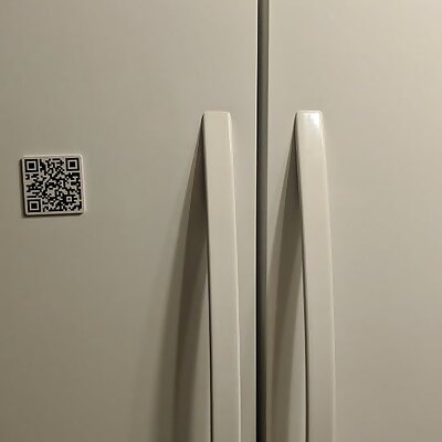 QR Code magnet  use for guest wifi access  parametric  openscad