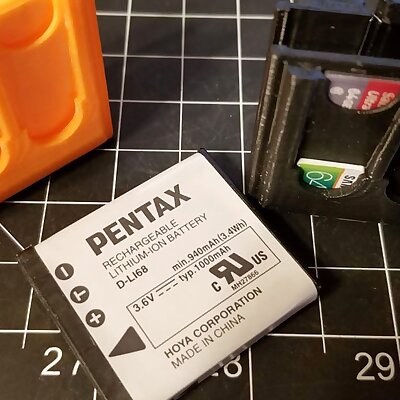 Pentax DLI68 Battery and SD  MicroSD holder with STEP file
