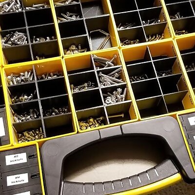 Stanley 014725R organizer bin dividers with STEP files