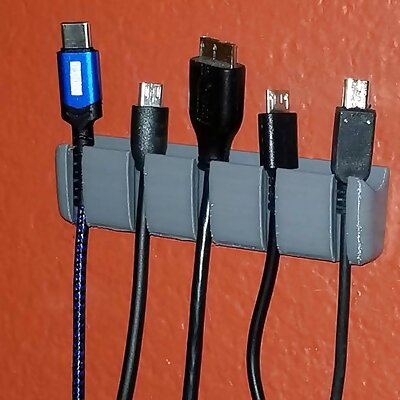 USB cable organizer screw mount or use command strips  with STEP file