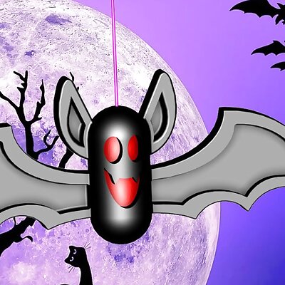 Bigger Halloween Bat with STEP file