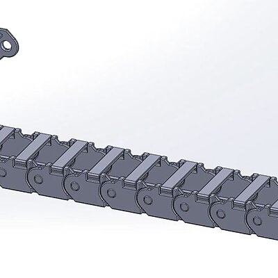 Drag Chain with removable closing brackets
