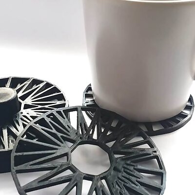 Mesh coasters with stand