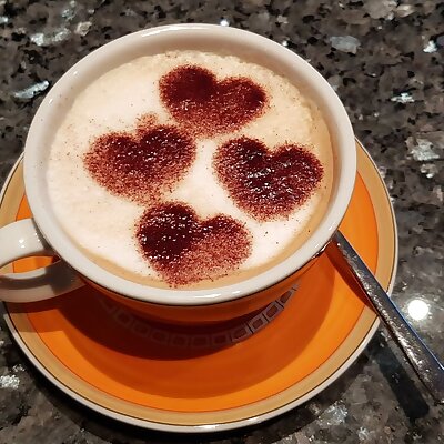 Cappuccino Heart Stencil