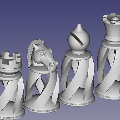 Another Another Spiral Chess Set