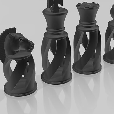 Another Another Spiral Chess Set